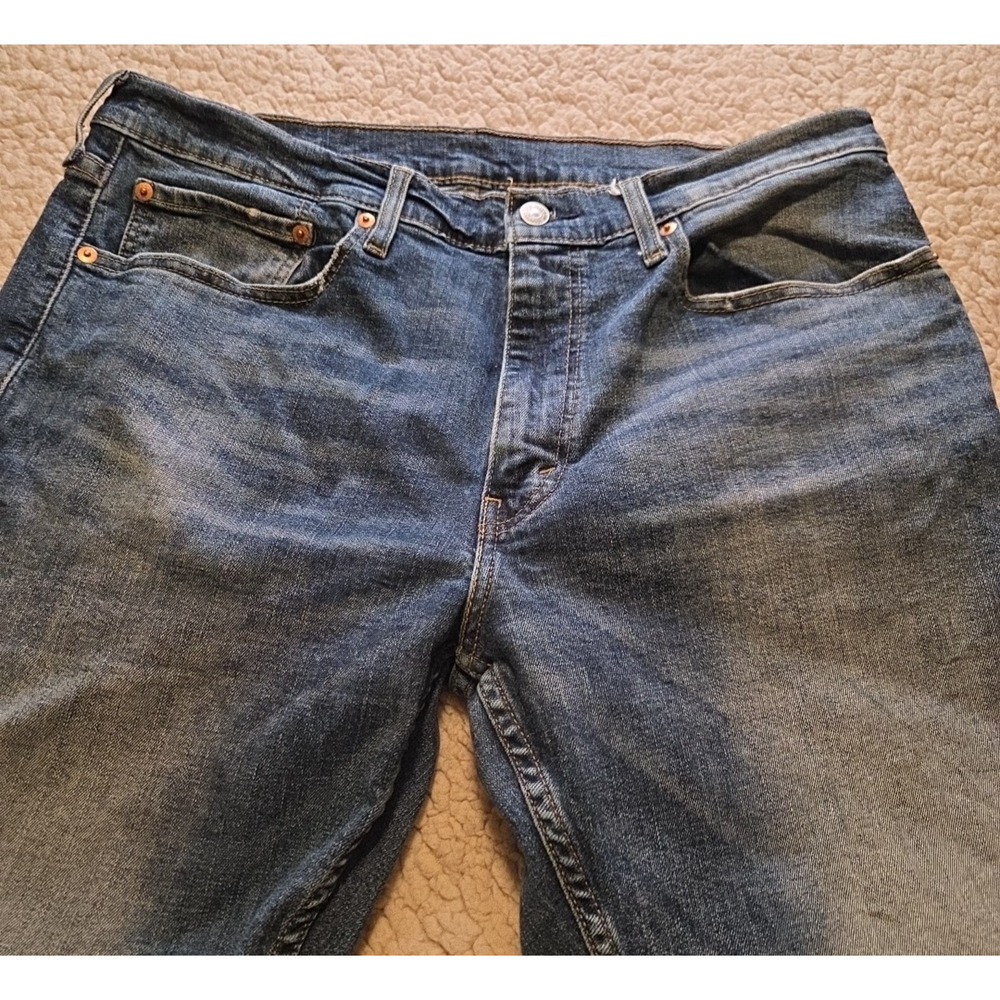 Levi 559 Jeans Mens Sz 36x32 (36x30) Grunge USA Biker Distressed Y2K Heavy Duty - Picture 3 of 10